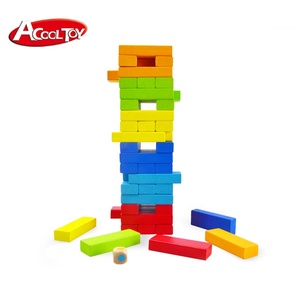 Blocos de construção empilhados coloridos Blocos de madeira Brinquedo educacional unisex Jogo de madeira Building Blocks Set - Product Image 3