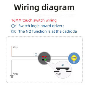 <span class=keywords><strong>Interrupteur</strong></span> piézoélectrique HBAN IP68 étanche en acier inoxydable, capteur tactile <span class=keywords><strong>avec</strong></span> plage de détection de 1 à 5 mm et éclairage annulaire LED - Product Image 5