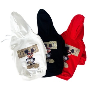 外国貿易工場製 コットン製 フード付き 漫画風 レジャーデザイン オールシーズン デイリーウェア ペット用犬服 パーカー - Product Image 5