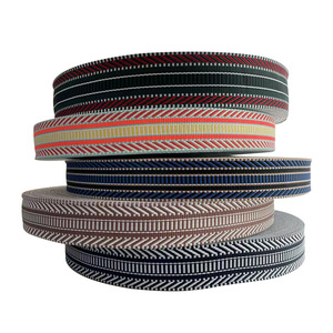 Cinta de Jacquard con patrón de rejilla de flecha colorida de 38mm, cinturón de punto de estilo étnico, cinta bordada, cinta de sarga para correas de bolsa - Product Image 3