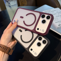 Étui magnétique givré de luxe à texture givrée compatible avec iPhone 17 16 Pro Max, coque de protection intégrale