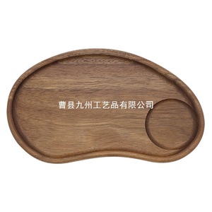 Acacia Wood Leaf <b>Tray</b> Solid Wood Coffee <b>Tea</b> Serving <b>Tray</b> Household Dessert <b>Tray</b> JH-241120 Cashew <b>Tray</b> - Product Image 5