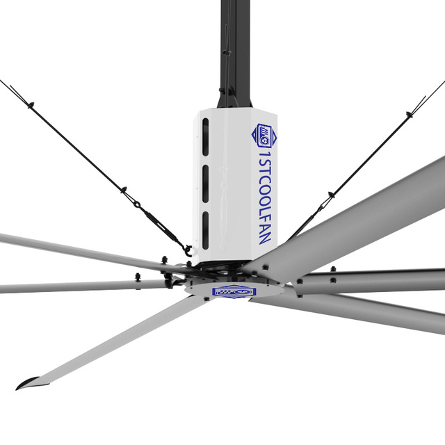 Large Diameter 24ft 6100mm Industrial HVLS Ceiling Fan with 1.5KW Motor High Wind Cooling Air
