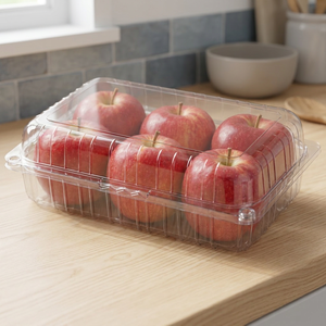 Contenedor PET transparente con diseño de pared ventilada para Apple 6 PC, – Capacidad, Rango Agrícola – PET Agrícola al por Mayor para productos frescos - Product Image 4