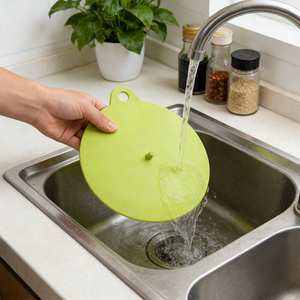 Couvercles de casseroles en silicone résistants à la chaleur, de qualité alimentaire, ouvrables, anti-poussière, avec ventouse, adaptés au four - Product Image 4