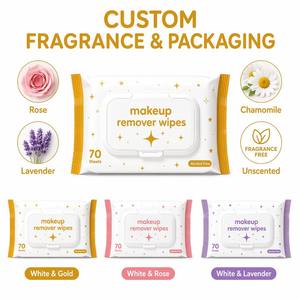 Lingettes démaquillantes micellaires nettoyantes en profondeur sans alcool pour le visage, non tissées, pour usage féminin, marque privée, pour adultes - Product Image 5