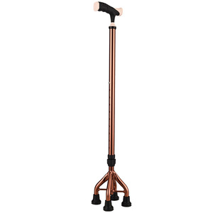 Bastón Telescópico Ajustable de Aleación de Aluminio con Cuatro Patas para Apoyo de Personas Mayores - Product Image 1