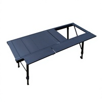 Table de pique-nique pliable pour camping, vente directe usine, 4 unités, en alliage d'aluminium, mobilier d'extérieur portable et réglable