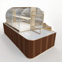 Vitrine de présentation en verre pour gâteaux et beignets Shang Liang, vitrine de comptoir en bois pour gâteaux, solution complète pour la présentation de gâteaux