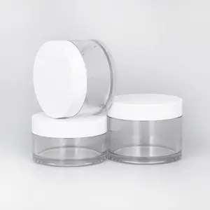 round 30g 50g 80g 100g 120g 150g 200g 300g cosmetics packaging skin care face cream body butter hard pet plastic container jar