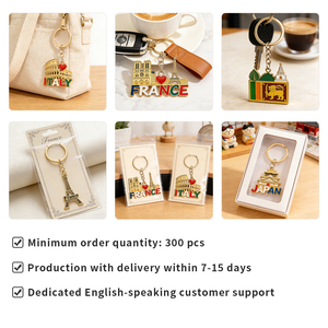 Collection <span class=keywords><strong>de</strong></span> porte-clés avec noms <span class=keywords><strong>de</strong></span> pays et monuments emblématiques, ensemble <span class=keywords><strong>de</strong></span> souvenirs culturels personnalisés, cadeau, articles promotionnels, <span class=keywords><strong>prix</strong></span> d'usine en gros - Product Image 6