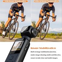 Caméra corporelle 4K avec microphone externe, mini caméra vidéo et audio de poche, caméra rotative
