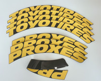 Autocollants en lettres 3D de style sportif TOYOTIRES PROXES, PVC durable, autocollants pour carrosserie à usage unique pour pneus de voiture