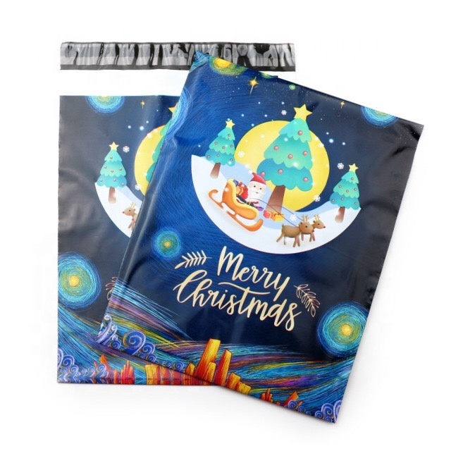 255*330 + 40mm listo para nave Navidad tela bolsas de envío con nuevo diseño