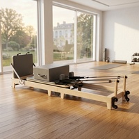Peralatan Gym Kayu Profesional Lipat untuk Pilates Reformer, Yoga, dan Kebugaran Komersial