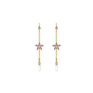 Boucles d'oreilles pendantes étoile de mer plaquées or en acier inoxydable 316L, durables et résistantes, bijoux de mode - Product Image 2