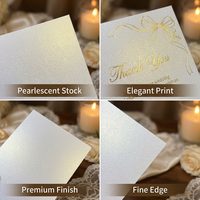 Cartes de remerciement personnalisées pour mariage |   Finition nacrée dorée |   Papier Coton de Luxe 300gsm |   Impression en gros OEM
