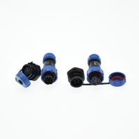 Prise d'aviation sans soudure OEM prise industrielle câble bout à bout Weipu câble électrique fileté étanche 5 broches connecteur SP en plastique