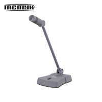 Un microphone de conférence filaire unidirectionnel gris robuste pour les présentations, les discussions et les conférences de presse