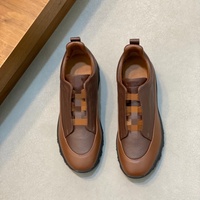 Chaussures décontractées pour hommes, en cuir de vachette, sans lacets, à semelle épaisse antidérapante, couleur unie, avec fonction rehausseur de taille