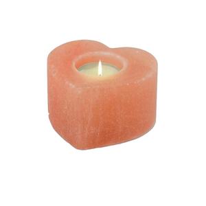 Fabriqués à la main Bougeoir & Coeur Bougie titulaire A Fait Avec Sel de L'himalaya-Sian Entreprises - Product Image 1