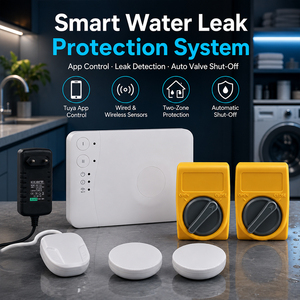 Sistema Intelligente di Rilevamento Perdite d'Acqua Tuya WiFi con Valvola di Interruzione Automatica dell'Acqua e Modbus RS485 <span class=keywords><strong>per</strong></span> Casa - Product Image 1