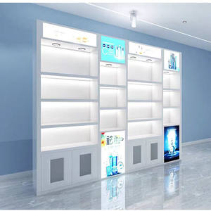 Meuble haut en bois moderne haut de gamme pour salon de beauté, présentoir commercial pour produits de soin, présentoir de cosmétiques, salle de bain, centre commercial, salle à manger - Product Image 2