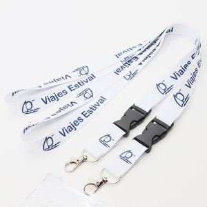 Custom Polyester Lanyard Heat Transfer Printing Logo Travel Tourism Event Conference Badge Holder Breakaway <b>Buckle</b> Lanyard - Product Image 2
