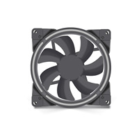 Ventilateur de radiateur en plastique de contrôle de température intelligent ARGB silencieux de 8cm pour le matériel de dissipateur thermique de boîtier d'ordinateur