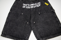 Shorts en jean pour hommes de haute qualité, style streetwear, design composite, collection THAT'S a AWFUL LOT of COUGH SYRUP