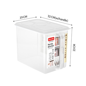 Big Capacity Handle-grip Good Sealing Airtight Plastic Box Container Kitchen Organizer Stack-able Spare Parts Storage Bins