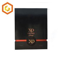 Boîtes d'emballage en papier personnalisées de haute qualité, luxueuses, noires mates, classiques, pour verres à vin, fabriquées en usine depuis 12 ans