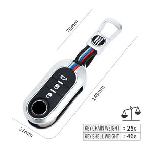 Usine en gros Offre Spéciale étui à clés de voiture en alliage de zinc pour <span class=keywords><strong>Fiat</strong></span> <span class=keywords><strong>500</strong></span> 500C 500L 500X Brava Ducato Fiorino Panda Stilo - Product Image 3