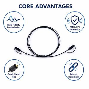 Câble <span class=keywords><strong>audio</strong></span> <span class=keywords><strong>optique</strong></span> <span class=keywords><strong>numérique</strong></span> Toslink <span class=keywords><strong>S</strong></span>/<span class=keywords><strong>PDIF</strong></span>, noyau PMMA 1,0 mm, 4,0 mm, son Hi-Fi sans perte, HDTV, barre de son TV, jeux PS5 Xbox, PVC - Product Image 4