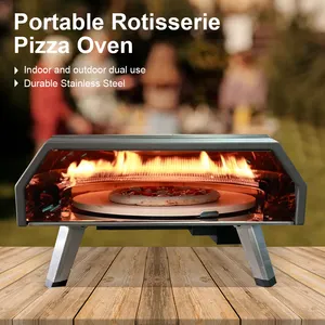 Fabricant d'acier inoxydable Four à pizza à gaz intérieur portable à cuisson rapide Four à gaz extérieur moderne à gaz pour pizza