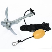Kit d'ancrage de bateau pliable en PVC pour jet ski, SUP, paddle board, 3,3 lb, corde marine, bouée, accessoires de kayak pour canoë