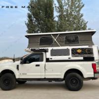 Tente de toit souple en aluminium avec plateforme coulissante pour 2-3 personnes, lit pour pick-up, camping-car pour le voyage tout-terrain