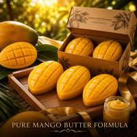 Jabón Artesanal de Mango con Manteca de Mango y Aceite de Coco, Limpieza Profunda, Iluminador, Hidratante, para Rostro y Cuerpo, OEM ODM 100g