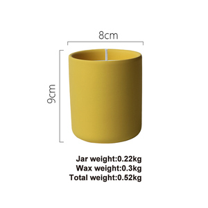 Bougie parfumée en <span class=keywords><strong>cire</strong></span> de soja avec logo personnalisé, pots colorés, Noël, Diwali, Thanksgiving, pour le ciment, le béton, fait à la main - Product Image 2