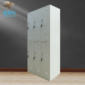 कर्मचारियों के काम कपड़े के भंडारण के लिए कोड लॉक वॉल-माउंटेड नॉक-डाउन डिजाइन के साथ टेंगल 6-डोर स्टील लॉकर - Product Image 4