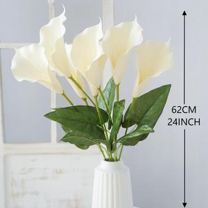 Precio de fábrica de gran tamaño Calla Lily EVA flores artificiales Real Touch Calla Lily para decoración de piezas de centro de mesa - Product Image 2