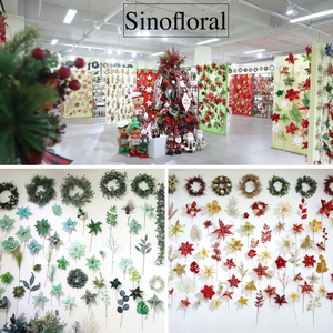 Decorazione <span class=keywords><strong>natale</strong></span> per interni foglie d'oro albero di <span class=keywords><strong>natale</strong></span> ghirlanda artificiale spray natalizi Glitter verde Magnolia scelte stile natalizio - Product Image 4
