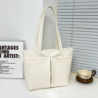 Sac à main grande capacité pour femme, nouvelle collection été 2026, sac à bandoulière tendance rétro, sac fourre-tout couleur unie