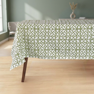 Luxury Eco-Friendly Striped <b>Tablecloth</b> Yellow White <b>Rectangle</b> Cotton Table Cover for Dining Room - Product Image 3