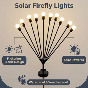 Lámpara Solar <span class=keywords><strong>de</strong></span> Jardín con Forma <span class=keywords><strong>de</strong></span> Luciérnaga, Resistente al Agua IP65, LED para Exteriores, Patio, Camino, Paisaje, Decoración Navideña - Product Image 6