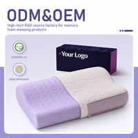 Oreiller en mousse à mémoire de forme avec housse amovible personnalisée et soutien doux pour le cou, pour la literie en marque blanche, OEM, ODM, fourniture en gros directe usine