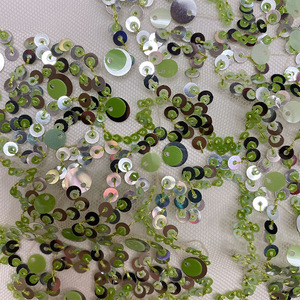 Chiều Rộng 125 <span class=keywords><strong>Cm</strong></span> Polyester Lấp Lánh Đầy Màu Sắc Sequins Thêu <span class=keywords><strong>3</strong></span> D Lưới Nigeria Vải Nặng Vải Tuyn Ren Vải Cho Đám Cưới - Product Image 5