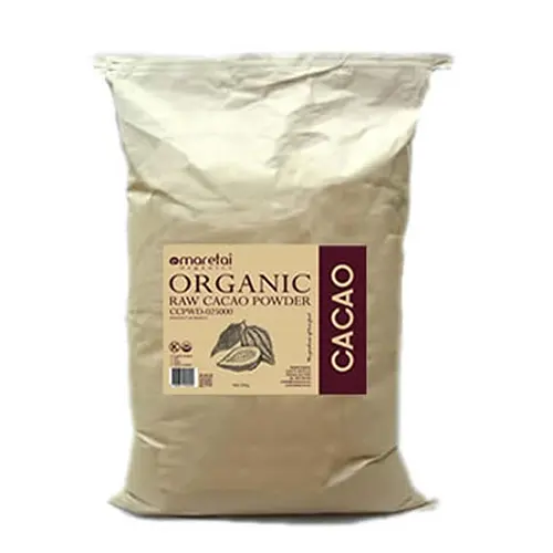 Grano de cacao natural de Indonesia en polvo al por mayor puro negro alcalinizado crudo 25Kg Paquete de bolsa cacao en polvo