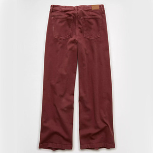 Jeans Larghi OEM da <span class=keywords><strong>Donna</strong></span> con Coulisse in Vita, <span class=keywords><strong>Pantaloni</strong></span> a Gamba Larga, Vestibilità Comoda, <span class=keywords><strong>Pantaloni</strong></span> Casual <span class=keywords><strong>Bordeaux</strong></span>, Fornitore all'Ingrosso con Etichetta Privata - Product Image 5