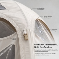 Tente de camping gonflable Octopus Luxury, grande capacité, protection contre les intempéries, solaire, quatre saisons, PVC, une chambre, 3-4 personnes, >3000 mm